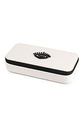 White colored closed Vanity Case by Mina Alsheikhly