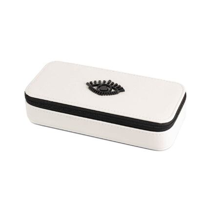 White colored closed Vanity Case by Mina Alsheikhly